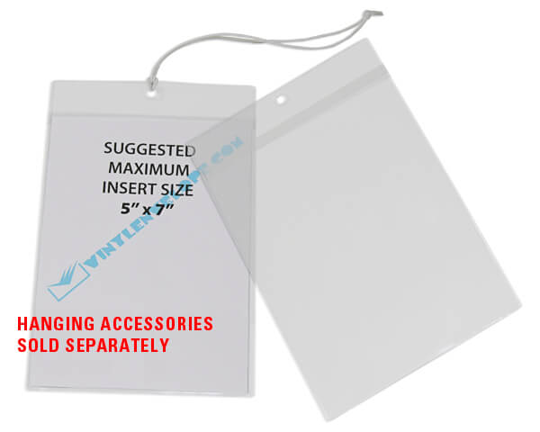 5 1/4" x 8" Clear Vinyl Pouch w/ Hang Hole